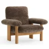 Audo Copenhagen Brasilia Fauteuil Naturel Eiken Sheepskin Root