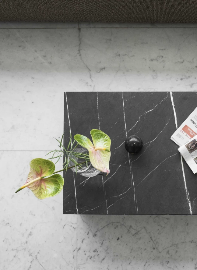 Audo Copenhagen Plinth Low Salontafel 60x100 Marquina Marmer Zwart 13 Audo Copenhagen Plinth Low Salontafel 60x100 Marquina Marmer Zwart - Afbeelding 13