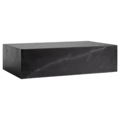 Audo Copenhagen Plinth Low Salontafel 60x100 Marquina Marmer Zwart
