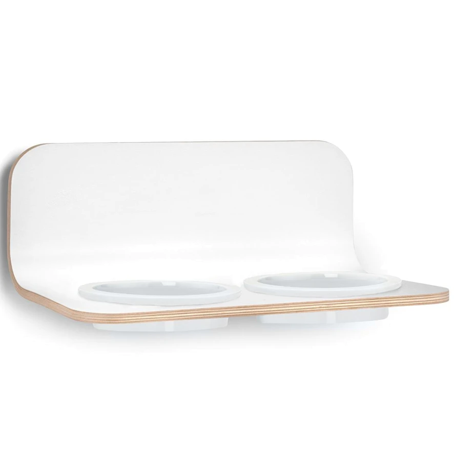 MiaCara Arco Kattenvoerbak Wand Porselein Grijs 2 MiaCara Arco Kattenvoerbak Wand Porselein Grijs - Afbeelding 2