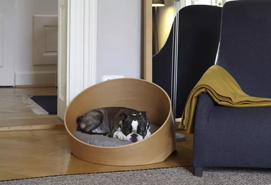 MiaCara Covo Hondenmand Ø60 Essen, Kussen Hemp 6 MiaCara Covo Hondenmand Ø60 Essen, Kussen Hemp - Afbeelding 6