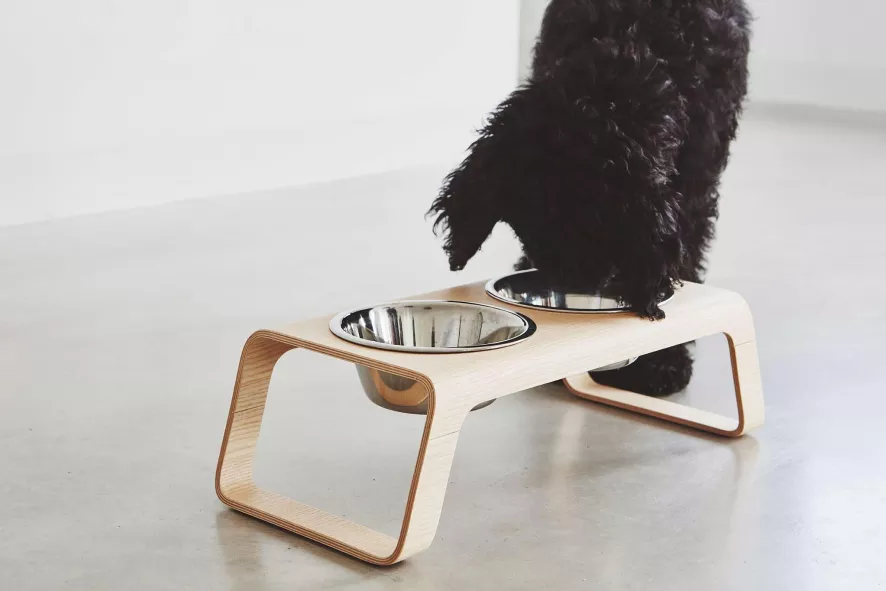 MiaCara Desco Hondenvoerbak Medium Walnoot 10 MiaCara Desco Hondenvoerbak Medium Walnoot - Afbeelding 10