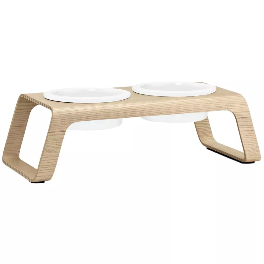 MiaCara Desco Hondenvoerbak Porselein Medium Essen Naturel 1 MiaCara Desco Hondenvoerbak Porselein Medium Essen Naturel