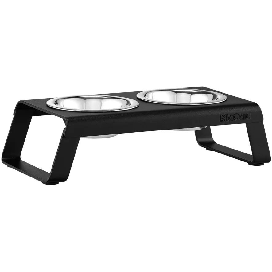 MiaCara Desco Hondenvoerbak Small Aluminium Zwart 1 MiaCara Desco Hondenvoerbak Small Aluminium Zwart