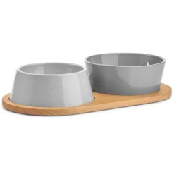 MiaCara Doppio Hondenvoerbak Small Beton