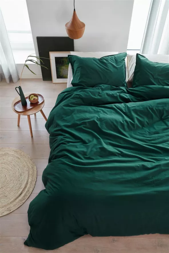 Beddinghouse Organic Basic Dekbedovertrek 200x200/220 + 60x70 Goud 8 Beddinghouse Organic Basic Dekbedovertrek 200x200/220 + 60x70 Goud - Afbeelding 8