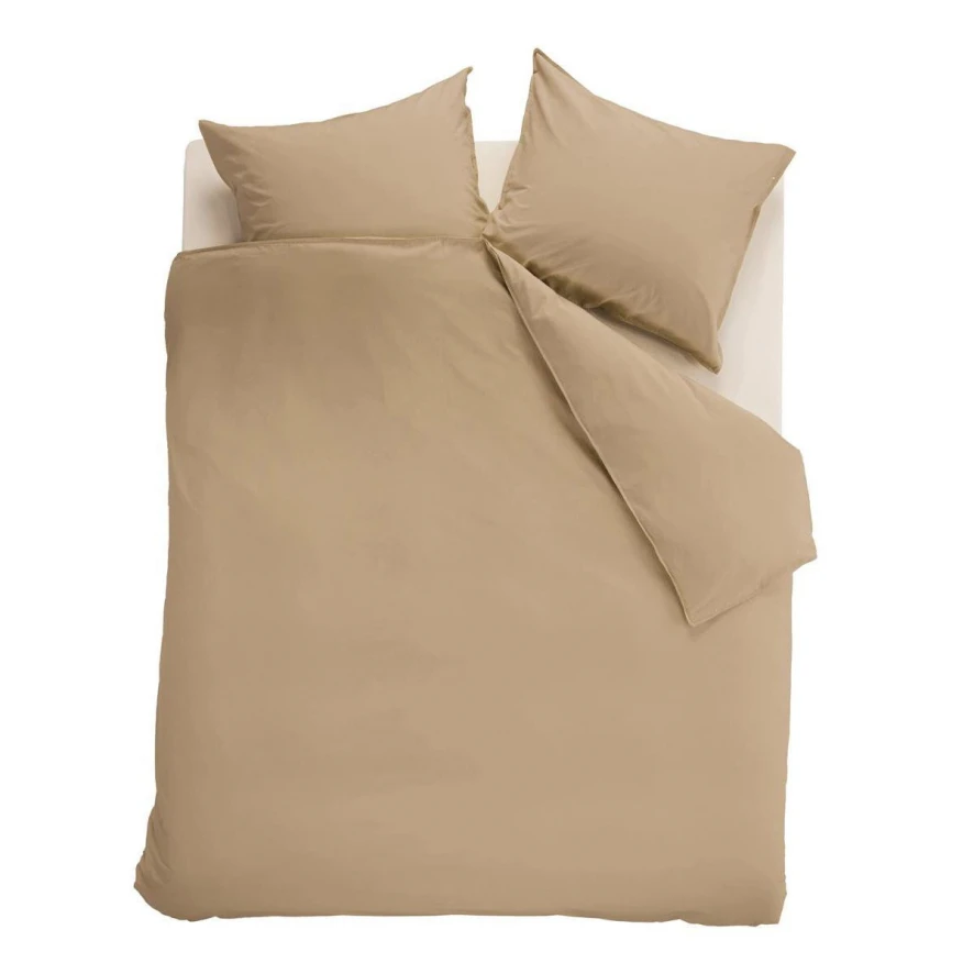 Beddinghouse Organic Basic Dekbedovertrek 200x200/220 + 60x70 Goud 1 Beddinghouse Organic Basic Dekbedovertrek 200x200/220 + 60x70 Goud