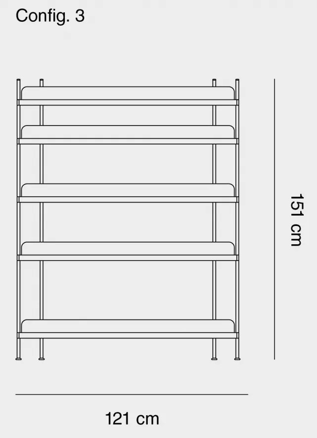 Muuto Compile 3 Stellingkast Grijs 7 Muuto Compile 3 Stellingkast Grijs - Afbeelding 7