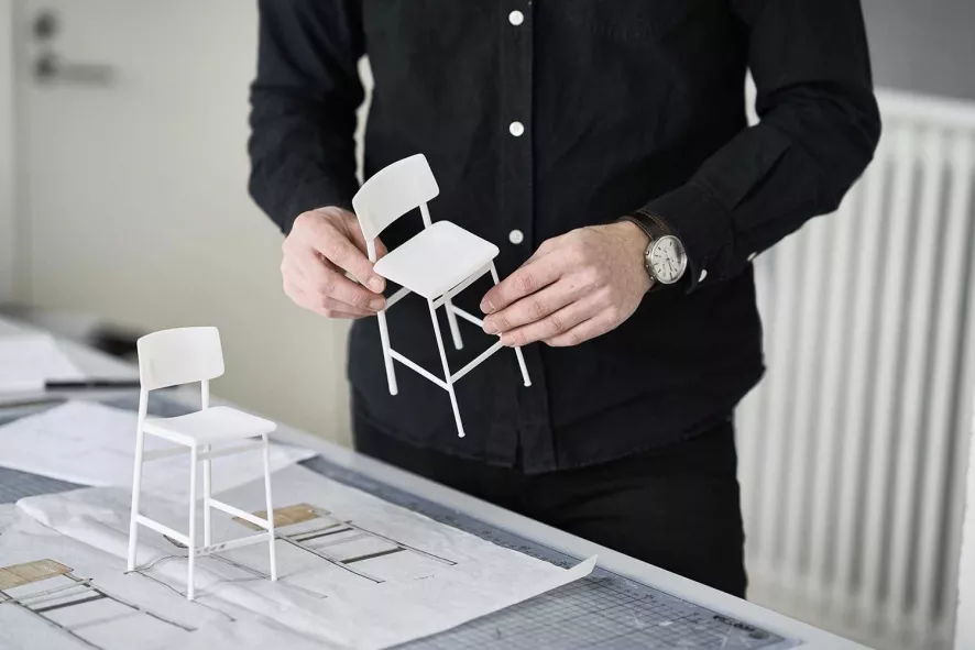 Muuto Loft Barkruk 75cm Dusty Green/eiken 16 Muuto Loft Barkruk 75cm Dusty Green/eiken - Afbeelding 16