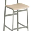 Muuto Loft Barkruk 75cm Dusty Green/eiken