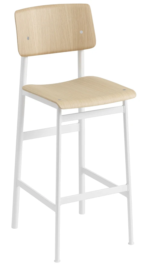 Muuto Loft Barkruk 75cm Dusty Green/eiken 12 Muuto Loft Barkruk 75cm Dusty Green/eiken - Afbeelding 12