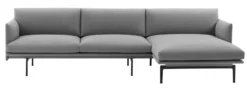 Muuto Outline Bank 3-zits Met Chaise Longue Rechts Fiord 151