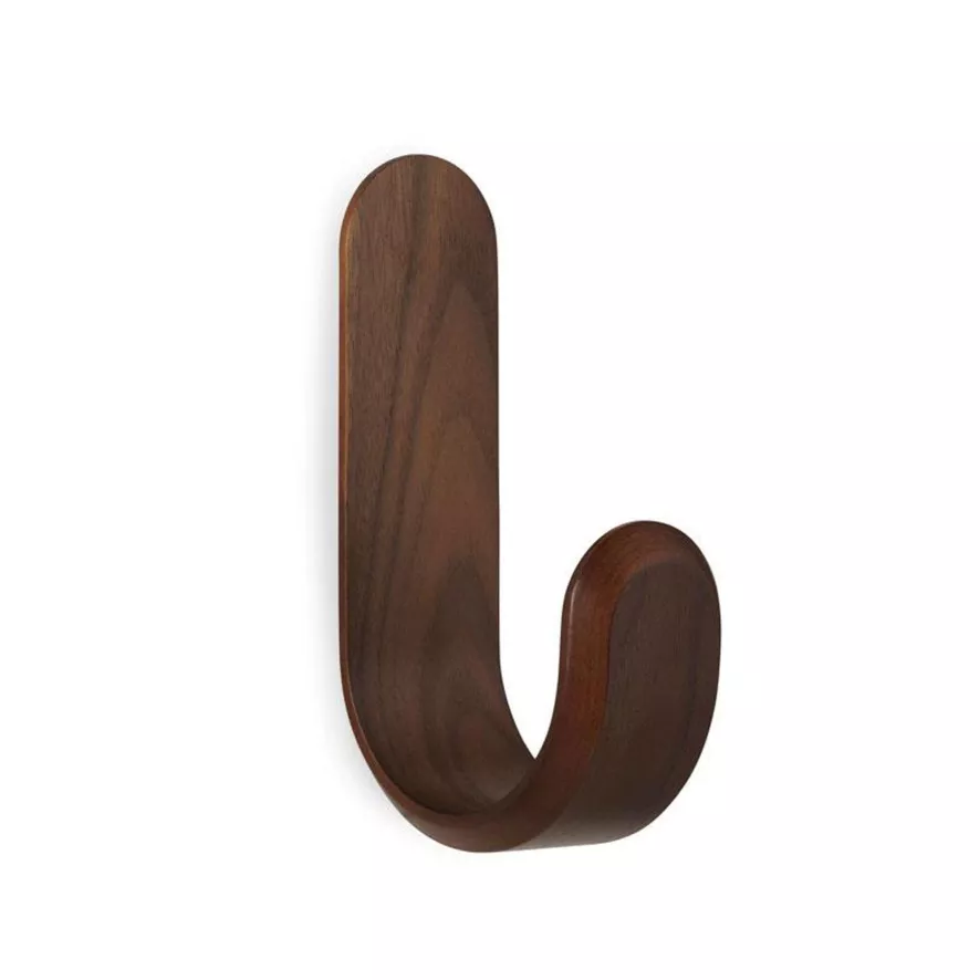 Normann Copenhagen Curve Hook Haak Walnut 1 Normann Copenhagen Curve Hook Haak Walnut