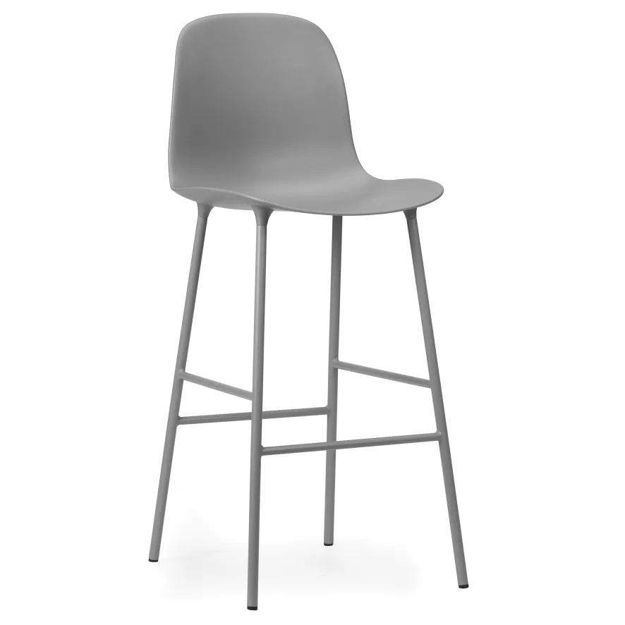 Normann Copenhagen Form Bar Chair Barkruk 75cm Grijs 1 Normann Copenhagen Form Bar Chair Barkruk 75cm Grijs