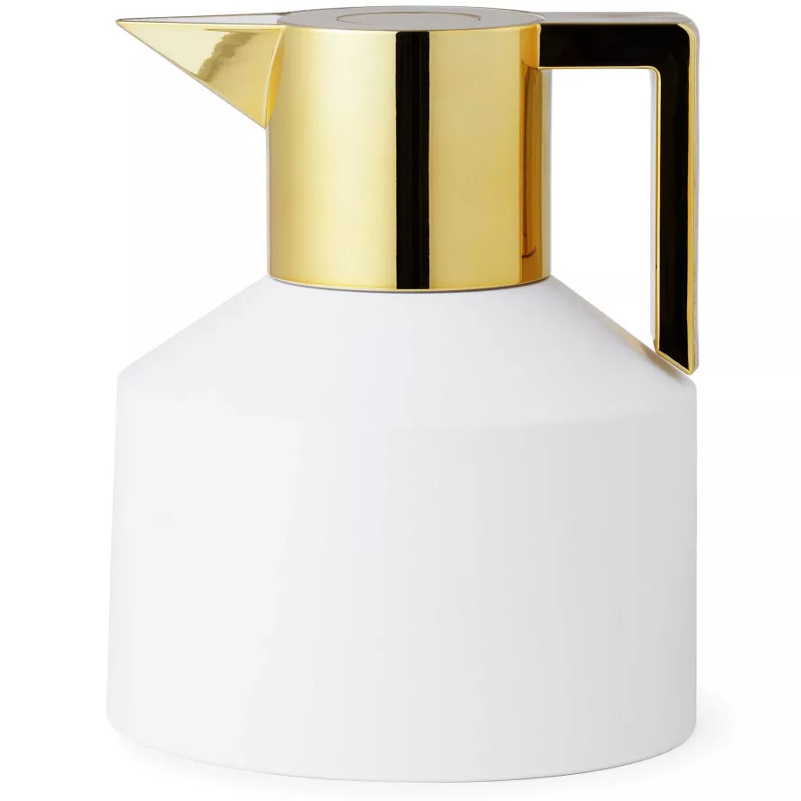 Normann Copenhagen Geo Vacuum Thermoskan Wit/goud 1 Normann Copenhagen Geo Vacuum Thermoskan Wit/goud