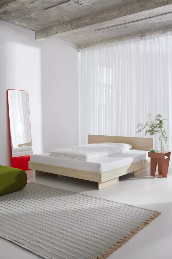 Objekte Unserer Tage Zians Bed Met Hoofdbord 160x200 Eiken Zwart 8 Objekte Unserer Tage Zians Bed Met Hoofdbord 160x200 Eiken Zwart - Afbeelding 8