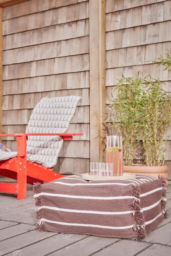 OYOY Lina Poef Gerecycled Polyester Caramel 4 OYOY Lina Poef Gerecycled Polyester Caramel - Afbeelding 4