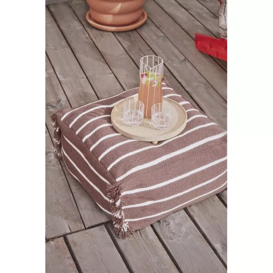 OYOY Lina Poef Gerecycled Polyester Caramel 6 OYOY Lina Poef Gerecycled Polyester Caramel - Afbeelding 6