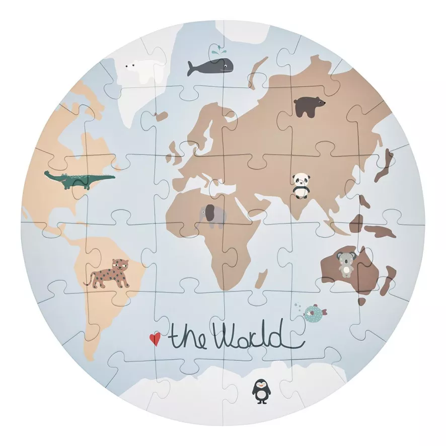 OYOY The World Puzzel Speelgoed Ø60 1 OYOY The World Puzzel Speelgoed Ø60