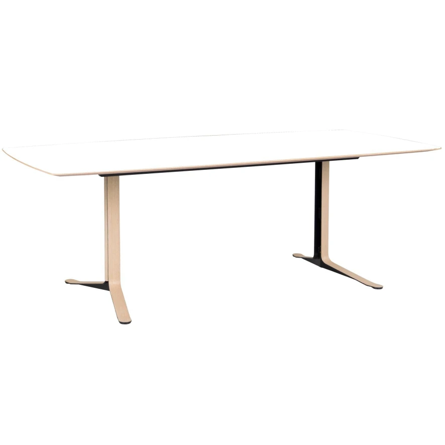 PBJ Designhouse Fusion Uitschuifbare Eettafel 220x95 Light Oak, White 1 PBJ Designhouse Fusion Uitschuifbare Eettafel 220x95 Light Oak, White