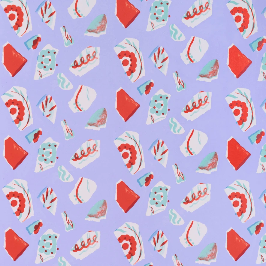 Petite Friture Mosaique By Les Crafties Behang Oranje 2 Petite Friture Mosaique By Les Crafties Behang Oranje - Afbeelding 2