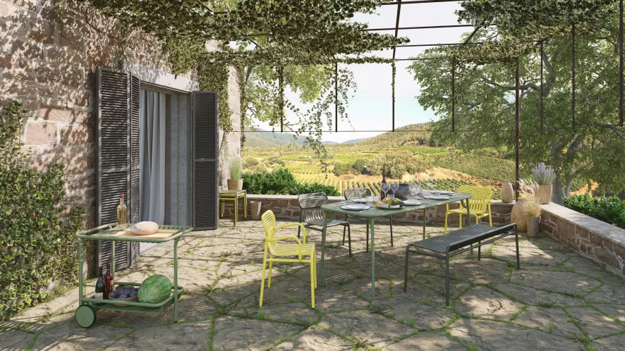 Petite Friture Week-end Tuintafel 180x85 Glass Green 3 Petite Friture Week-end Tuintafel 180x85 Glass Green - Afbeelding 3