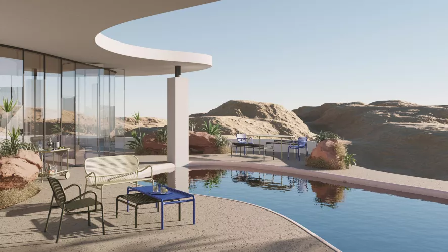 Petite Friture Week-end Tuinbank 2-zits Wit 5 Petite Friture Week-end Tuinbank 2-zits Wit - Afbeelding 5