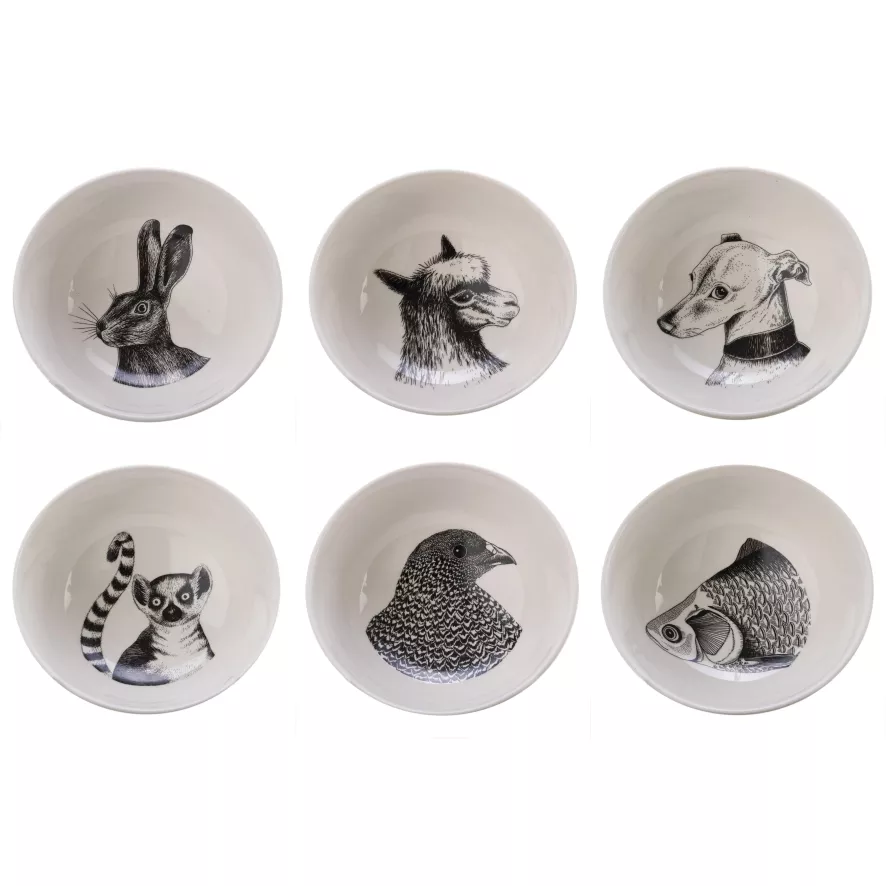 POLSPOTTEN Animals Snack Schaal Ø15 Set Van 6 1 POLSPOTTEN Animals Snack Schaal Ø15 Set Van 6