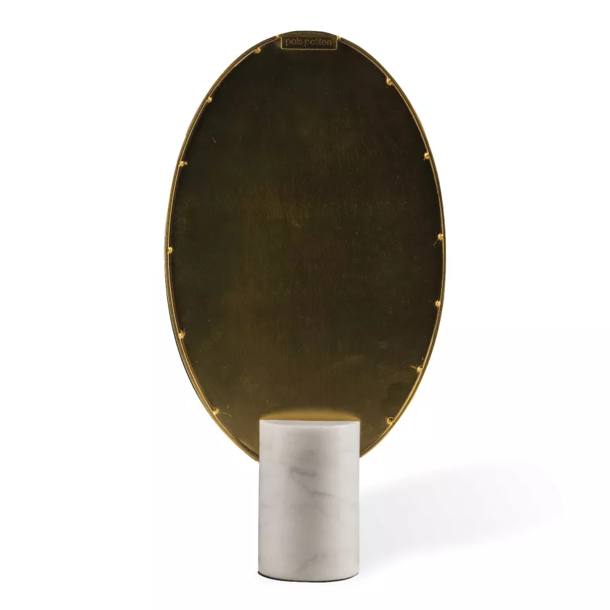 POLSPOTTEN Mirror Oval Marble White Tafelspiegel 4 POLSPOTTEN Mirror Oval Marble White Tafelspiegel - Afbeelding 4