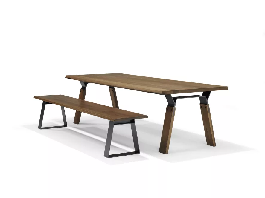 QLiv Mingle Eetbank 200 Aged Oak 3 QLiv Mingle Eetbank 200 Aged Oak - Afbeelding 3