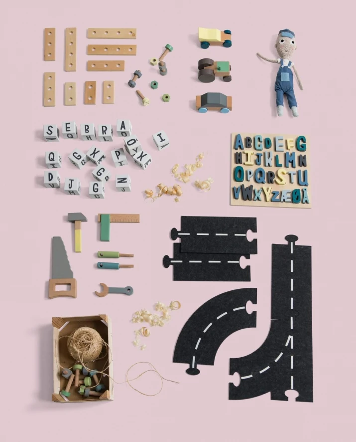 Sebra ABC Houten Puzzel Cotton Candy Pink 4 Sebra ABC Houten Puzzel Cotton Candy Pink - Afbeelding 4