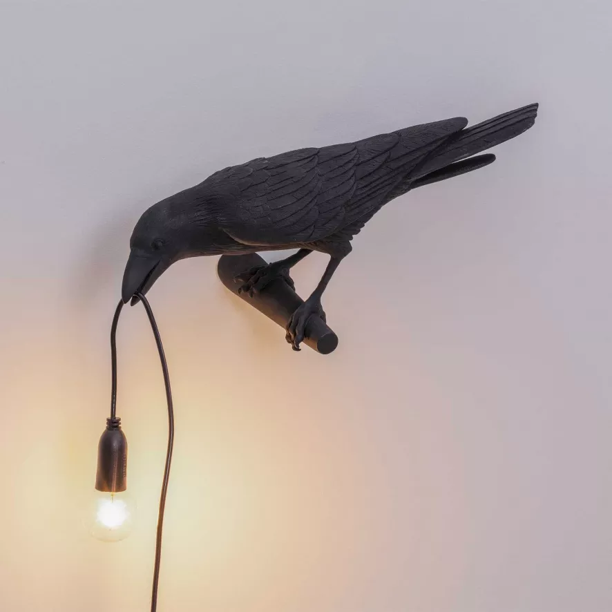 Seletti Bird Looking Wandlamp Links Buiten Zwart 10 Seletti Bird Looking Wandlamp Links Buiten Zwart - Afbeelding 10
