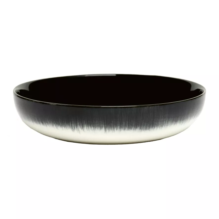 Serax Dé Tableware By Ann Demeulemeester Diep Bord Ø18,5 White/black B 1 Serax Dé Tableware By Ann Demeulemeester Diep Bord Ø18,5 White/black B