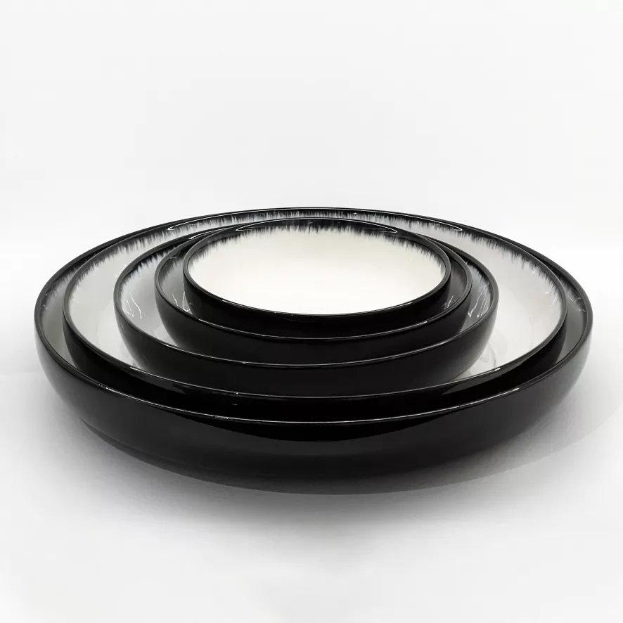 Serax Dé Tableware By Ann Demeulemeester Diep Bord Ø18,5 White/black B 4 Serax Dé Tableware By Ann Demeulemeester Diep Bord Ø18,5 White/black B - Afbeelding 4