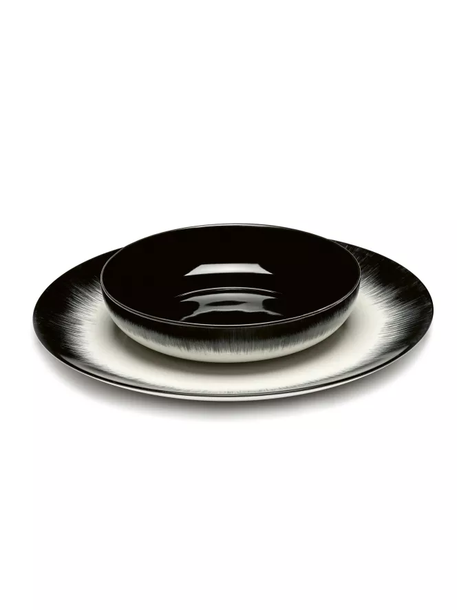 Serax Dé Tableware By Ann Demeulemeester Diep Bord Ø18,5 White/black B 6 Serax Dé Tableware By Ann Demeulemeester Diep Bord Ø18,5 White/black B - Afbeelding 6