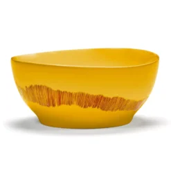 Serax Feast By Ottolenghi Kom Ø16 Yellow Stripes Red