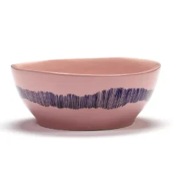 Serax Feast By Ottolenghi Kom Ø18 Pink Stripes Blue