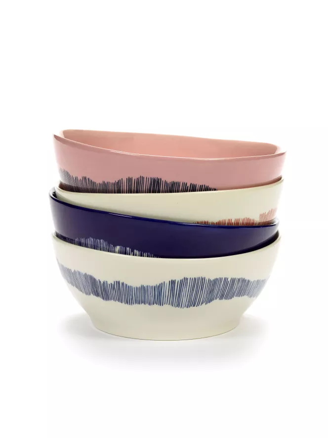 Serax Feast By Ottolenghi Kom Ø18 Pink Stripes Blue 5 Serax Feast By Ottolenghi Kom Ø18 Pink Stripes Blue - Afbeelding 5