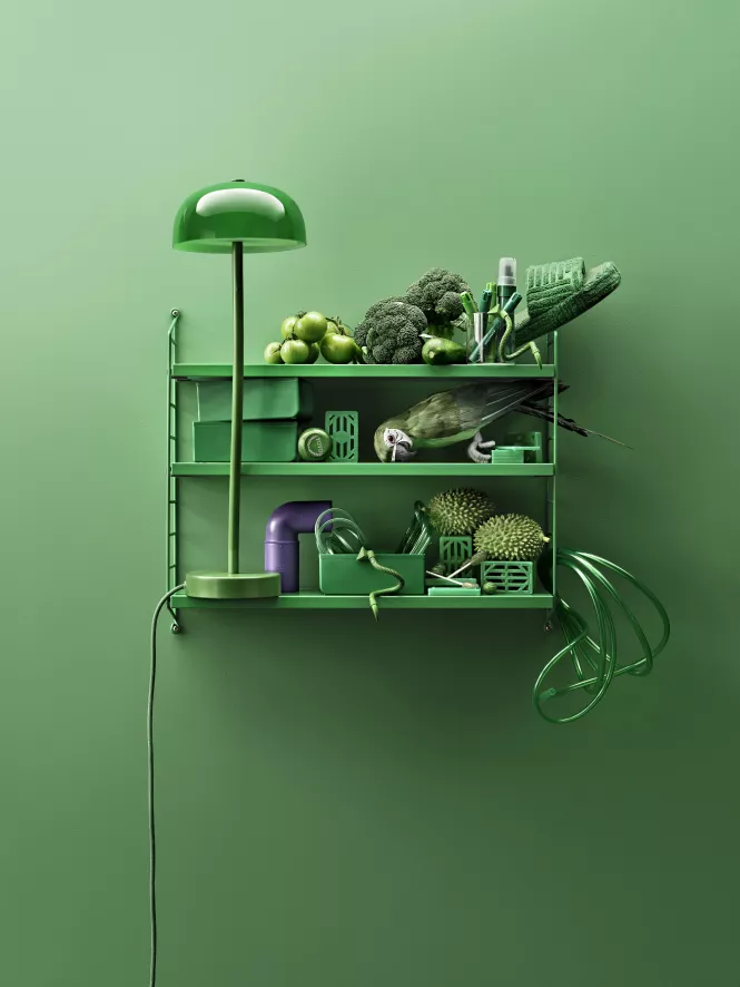 String Furniture Pocket Wandkast Eiken/wit 4 String Furniture Pocket Wandkast Eiken/wit - Afbeelding 4