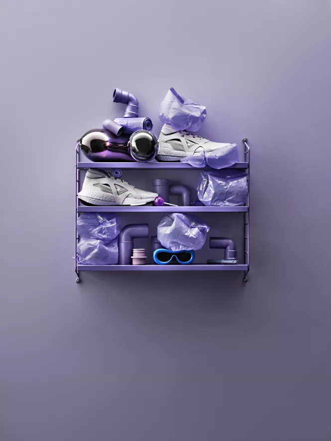 String Furniture Pocket Wandkast Eiken/wit 2 String Furniture Pocket Wandkast Eiken/wit - Afbeelding 2