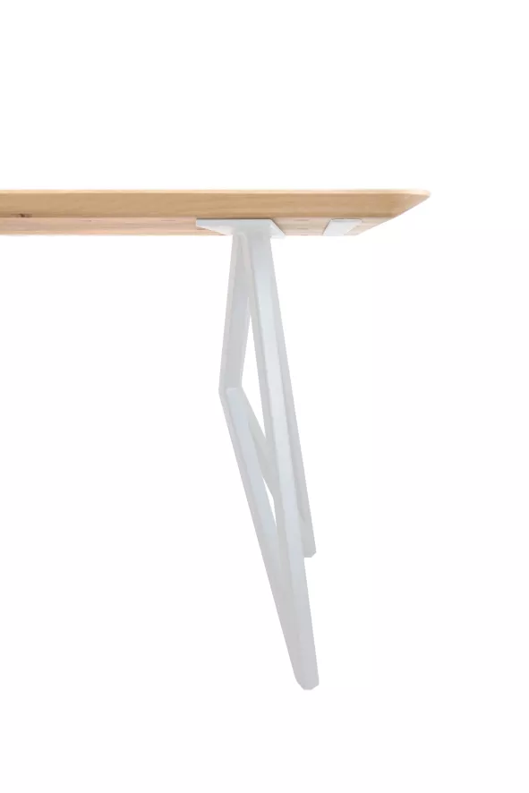 Studio HENK Butterfly Tafel 260x100 Wit Frame, Hardwax Light 3041, Rechte Hoeken 6 Studio HENK Butterfly Tafel 260x100 Wit Frame, Hardwax Light 3041, Rechte Hoeken - Afbeelding 6