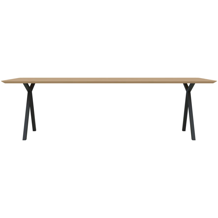 Studio HENK Slim X-Type Tafel 200x90 Zwart Frame, Naturel Hardwax, Rechte Hoeken 17 Studio HENK Slim X-Type Tafel 200x90 Zwart Frame, Naturel Hardwax, Rechte Hoeken - Afbeelding 17
