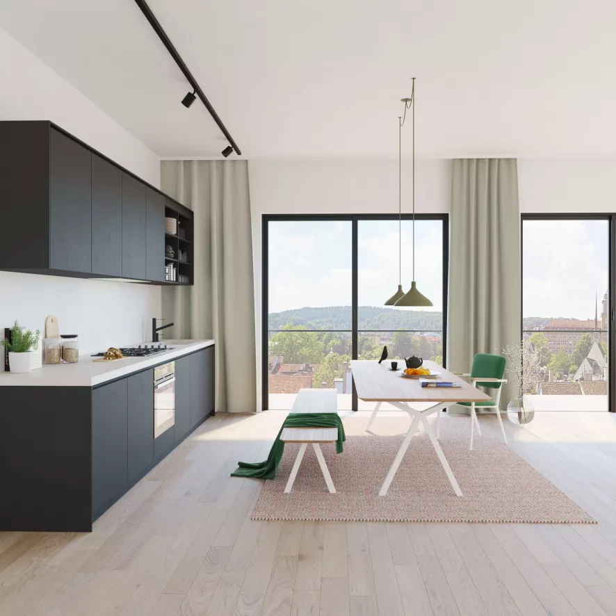 Studio HENK Slim X-Type Tafel 200x90 Zwart Frame, Naturel Hardwax, Rechte Hoeken 9 Studio HENK Slim X-Type Tafel 200x90 Zwart Frame, Naturel Hardwax, Rechte Hoeken - Afbeelding 9