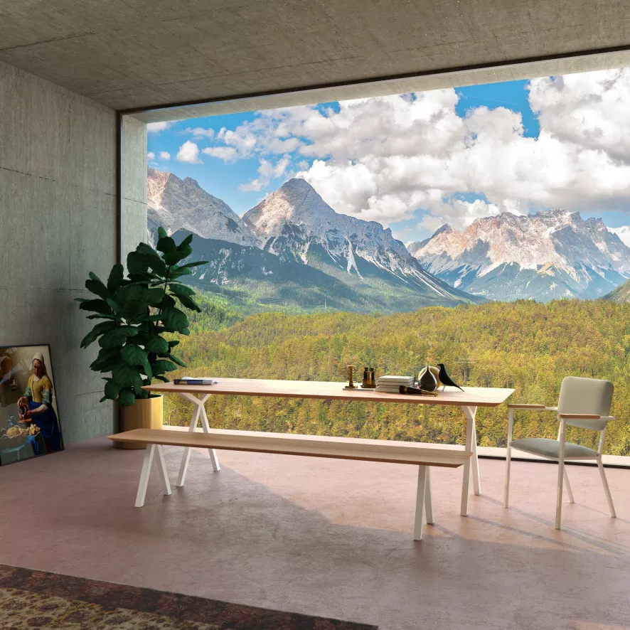 Studio HENK Slim X-Type Tafel 200x90 Zwart Frame, Naturel Hardwax, Rechte Hoeken 5 Studio HENK Slim X-Type Tafel 200x90 Zwart Frame, Naturel Hardwax, Rechte Hoeken - Afbeelding 5