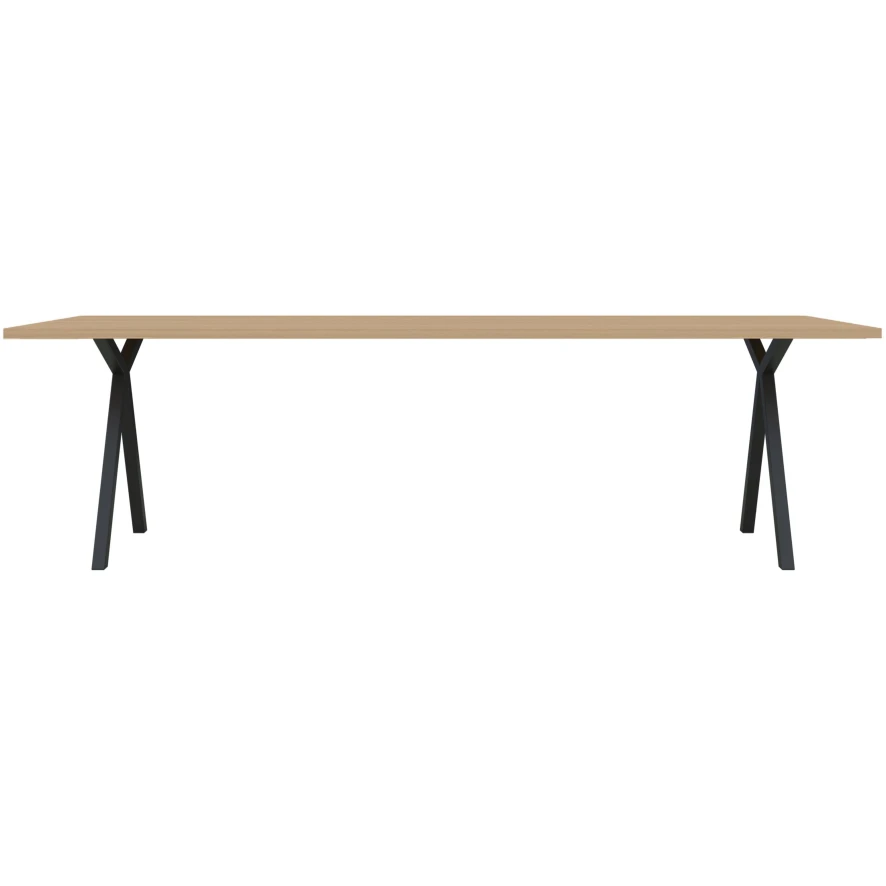 Studio HENK Slim X-Type Tafel 200x90 Zwart Frame, Naturel Hardwax, Rechte Hoeken 18 Studio HENK Slim X-Type Tafel 200x90 Zwart Frame, Naturel Hardwax, Rechte Hoeken - Afbeelding 18
