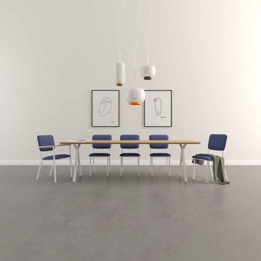 Studio HENK Slim X-Type Tafel 200x90 Zwart Frame, Naturel Hardwax, Rechte Hoeken 15 Studio HENK Slim X-Type Tafel 200x90 Zwart Frame, Naturel Hardwax, Rechte Hoeken - Afbeelding 15