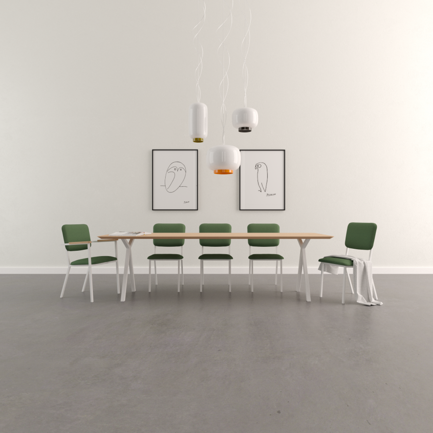 Studio HENK Slim X-Type Tafel 200x90 Zwart Frame, Naturel Hardwax, Rechte Hoeken 16 Studio HENK Slim X-Type Tafel 200x90 Zwart Frame, Naturel Hardwax, Rechte Hoeken - Afbeelding 16