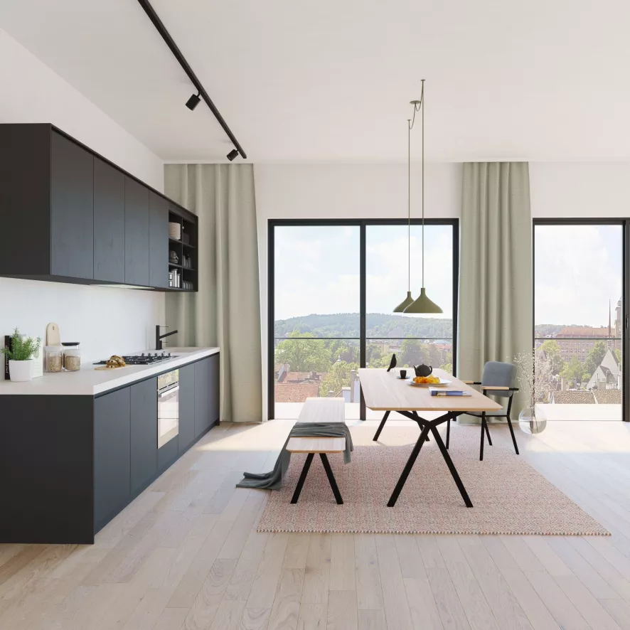 Studio HENK Slim X-Type Tafel 200x90 Zwart Frame, Naturel Hardwax, Rechte Hoeken 8 Studio HENK Slim X-Type Tafel 200x90 Zwart Frame, Naturel Hardwax, Rechte Hoeken - Afbeelding 8