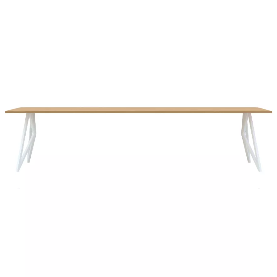 Studio HENK Butterfly Tafel 260x100 Wit Frame, Hardwax Light 3041, Rechte Hoeken 1 Studio HENK Butterfly Tafel 260x100 Wit Frame, Hardwax Light 3041, Rechte Hoeken