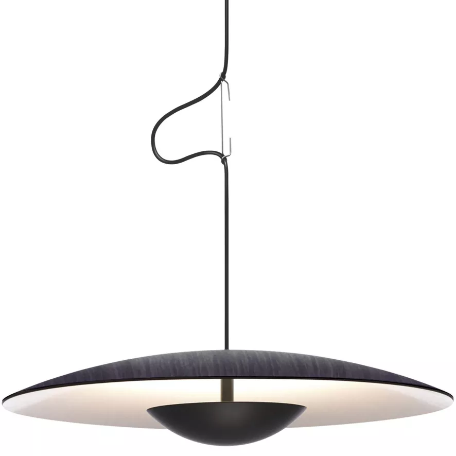 Marset Ginger Hanglamp Ø60 LED DALI Wengé/wit 1 Marset Ginger Hanglamp Ø60 LED DALI Wengé/wit